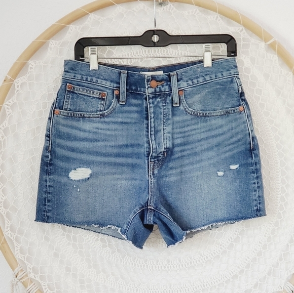 NWT Madewell The Dad Jean Short Cotton Denim - Picture 2 of 10